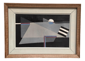 Lars. Gideon, Abstract Composition, 1960s, Oil on Canvas, Framed