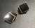 Trifari Vintage 1980s–1990s Trifari Black Enamel & Gold-Tone Geometric Bead Demi-Parure For Sale - Image 4 of 7