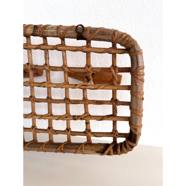 Italian Bamboo and Rattan Coat Hanger or Coat Rack, 1970s For Sale - Image 11 of 12