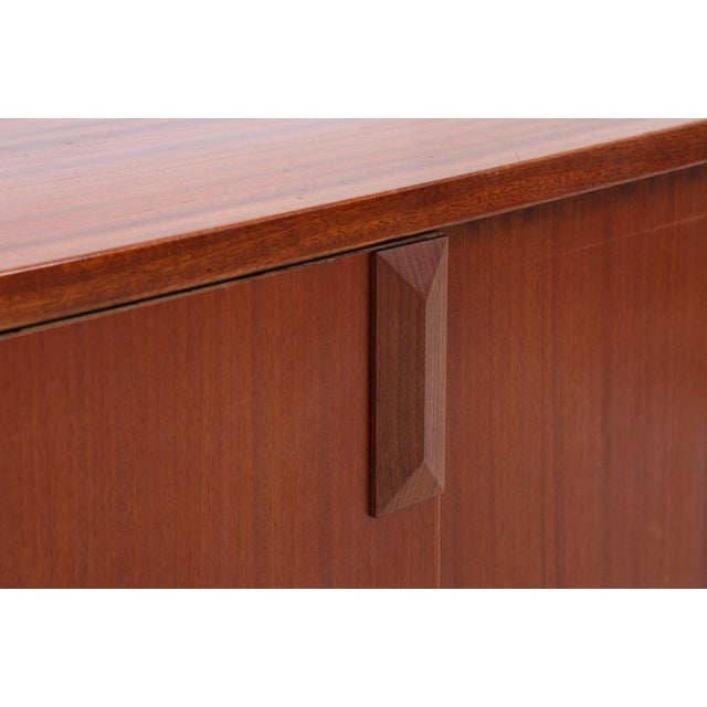 Mid-Century Mahogany Commode with Sliding Doors For Sale - Image 13 of 17