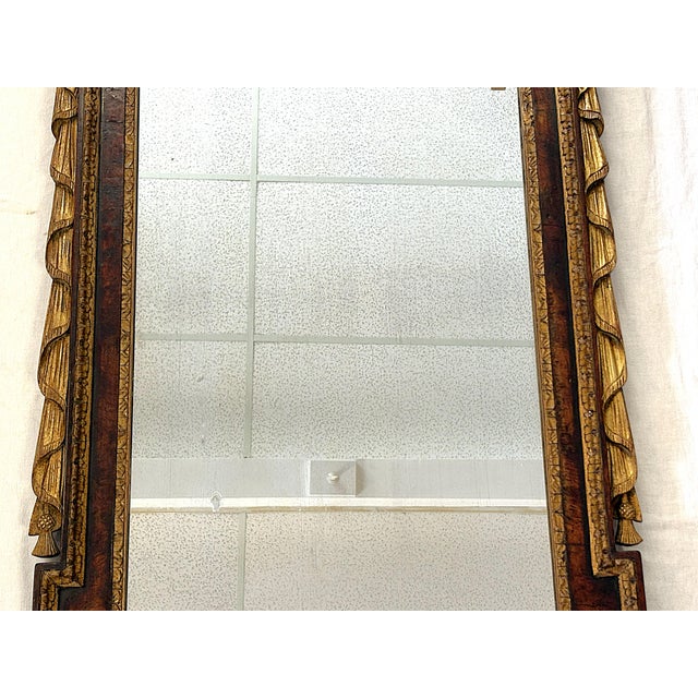 Antique English George II Solid Mahogany Mirror With Swan Neck Pediment and Shell Cartouche For Sale - Image 9 of 18