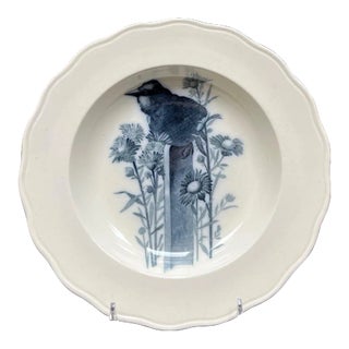 Antique Brown, Westhead & Moore English Staffordshire Ironstone Kiwi Bird Illus. Plate, No. 15 For Sale