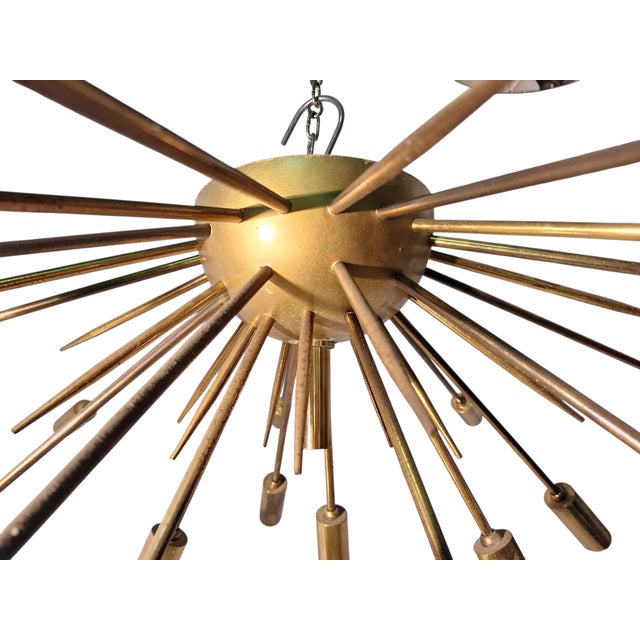 Sputnik Ceiling Light in Brass from Stilnovo, 1950s For Sale - Image 10 of 11