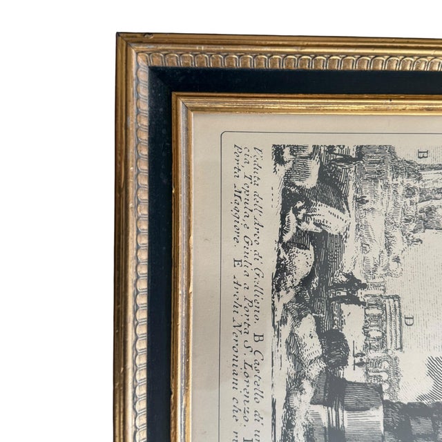 Vintage Framed Architectural Engraving After Piranesi, Veduta Dell’Arco Di Gallieno, Rome For Sale In Los Angeles - Image 6 of 8