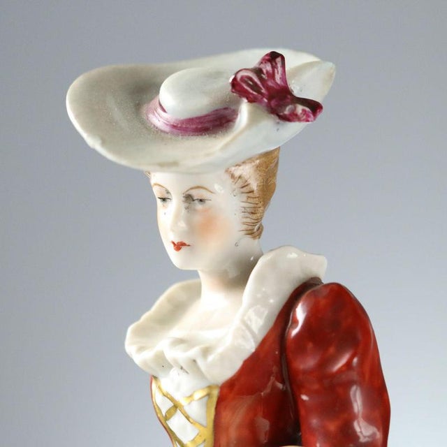 German Porcelain Figurines from Rudolstadt, Set of 2 For Sale - Image 3 of 12