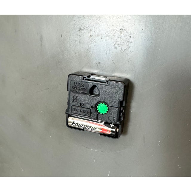 Industrial Grey Factory Wall Clock from Chronotechna, 1950s For Sale - Image 18 of 18