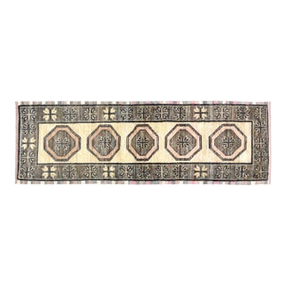 1970s Oushak Hand Knotted Wool Rug, 2'9"x8'8'' For Sale