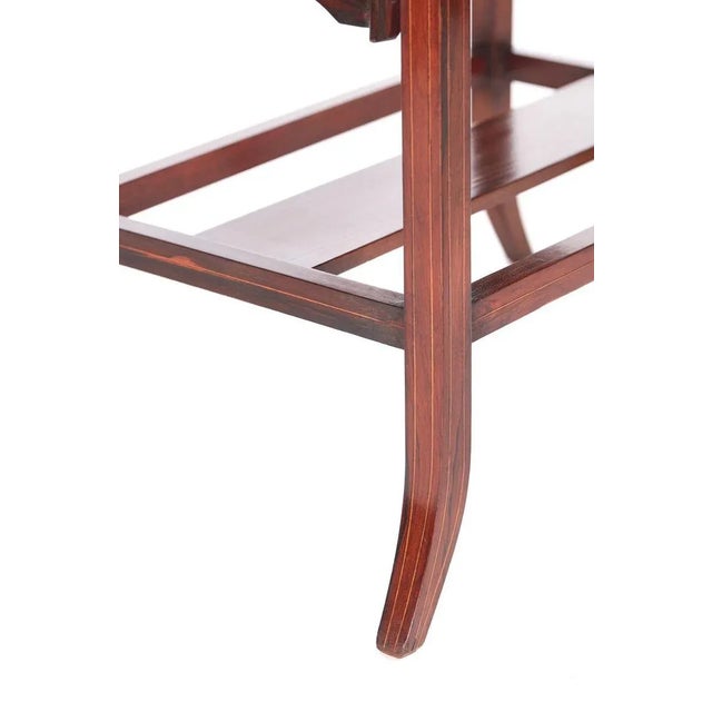 Brown Antique Edwardian Inlaid Hardwood Centre Table For Sale - Image 8 of 11