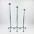 Black Hand Forged Iron Candelabra Set of 3 (93-113cm) Antique Copper Finish Barley Twist Stem with Socket and Drip Plate For Sale - Image 8 of 9