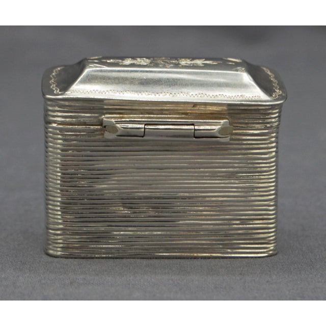 Late 19th Century 1873 Hallmarked Dutch 833 Standard Silver Scent Box For Sale - Image 5 of 7
