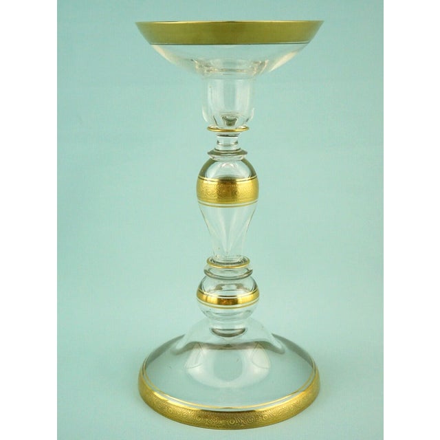 Antique Fine Crystal Glass Goblet in Pure Gold by Ludwig Moser, 1890s For Sale - Image 3 of 18
