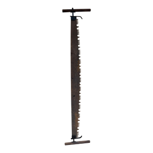 Antique Logging Tool Two-Man Crosscut Saw Wall Sculpture Decoration
