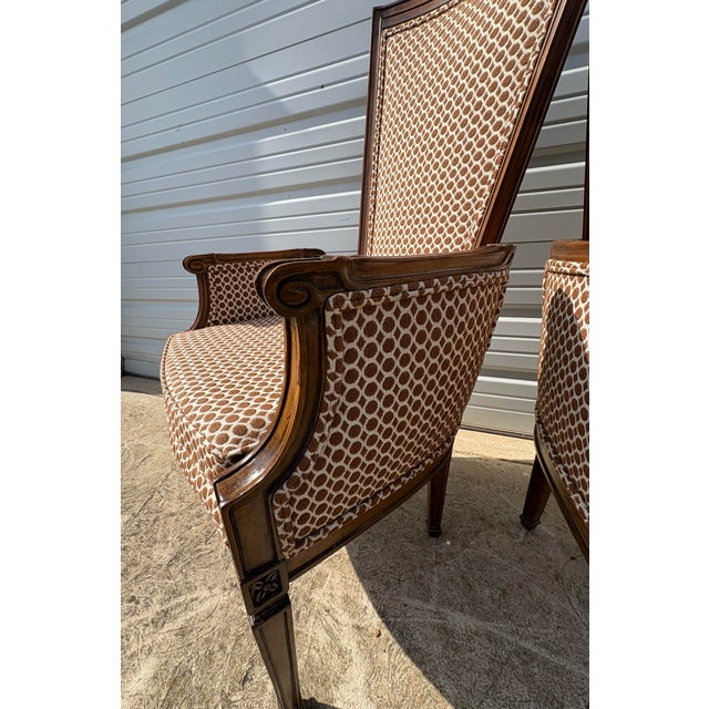 1960s Mid-Century Vintage Stylized French Country Club Chairs/Pair For Sale - Image 5 of 11