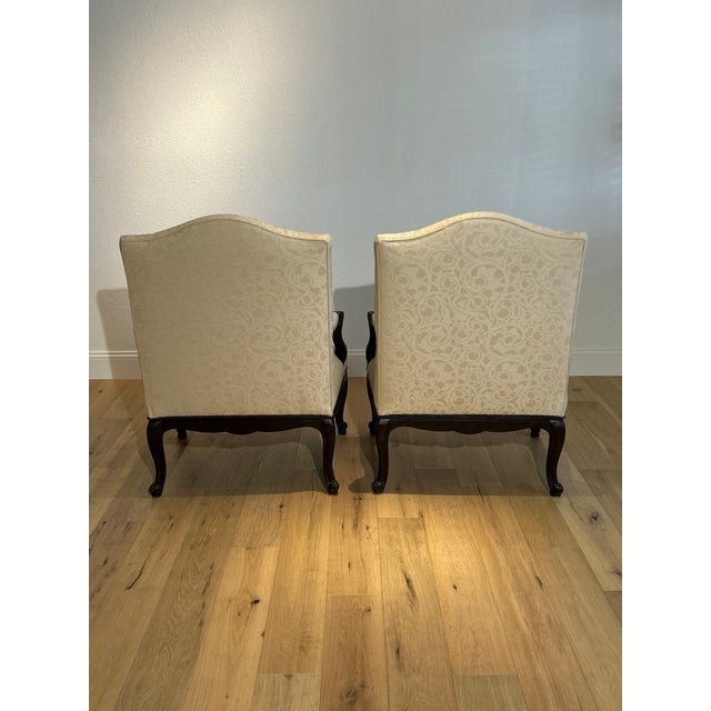 Shell 1990s Pair Custom French Bergere Chairs For Sale - Image 7 of 7