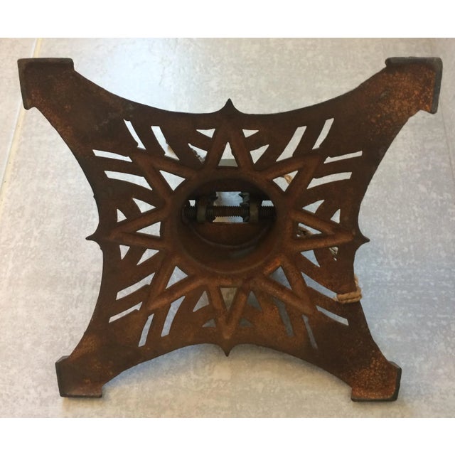 Metal Handcrafted Cast Iron French Art Deco Tree Stand For Sale - Image 7 of 10