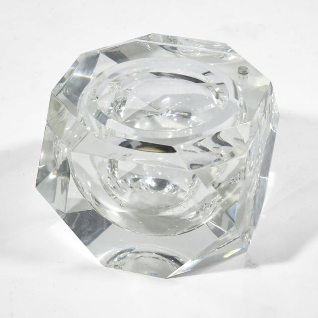 Mid 20th Century Carole Stupell Faceted Lucite Ice Bucket For Sale - Image 5 of 9