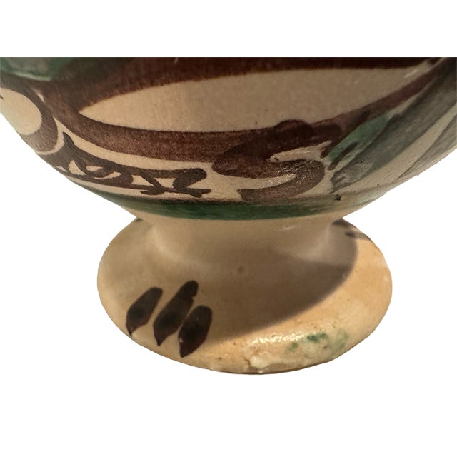 Green Domingo Punter Teruel Spanish Studio Pottery Vase, Mid-Century Mudéjar Revival, Hand-Painted Ceramic For Sale - Image 8 of 8