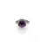 Amethyst Amethyst Gemstone Silver & Diamond Statement Ring, Size 7 For Sale - Image 8 of 9