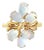 Oval Opal Cluster Ring 14k Yellow Gold, Size 6.5 For Sale
