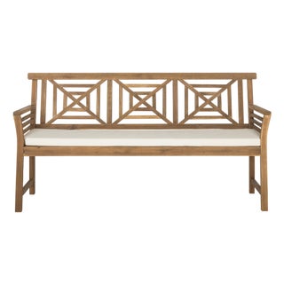 Del Mar 3 Seat Bench in Natural & Beige For Sale