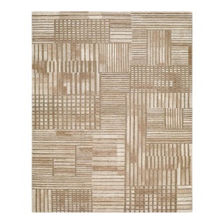 Bergamo Handmade Rug Beige 6x9 For Sale