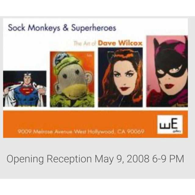 Original Dave Wilcox Oil Painting of a Sock Monkey For Sale - Image 4 of 5