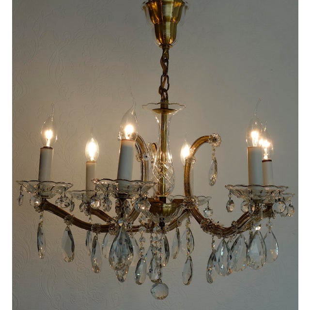 Maria Theresia Chandelier in Brass and Crystal from Palwa, 1960s For Sale - Image 9 of 14