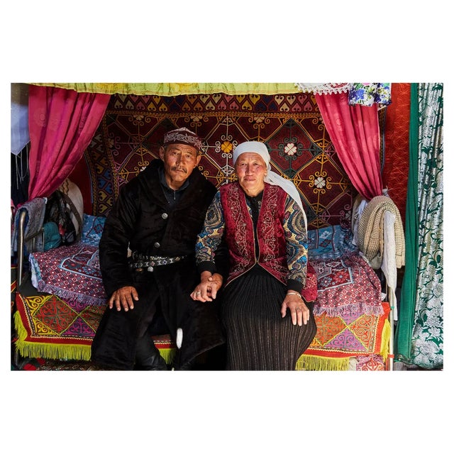 Tuul & Bruno Morandi, Mongolia, Kazakh Nomads in the Yurt, Photographic Paper For Sale