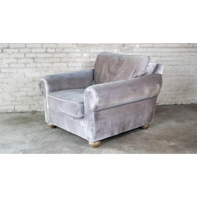Restoration Hardware Restoration Hardware Lancaster Luxe Velvet Chair For Sale - Image 4 of 18