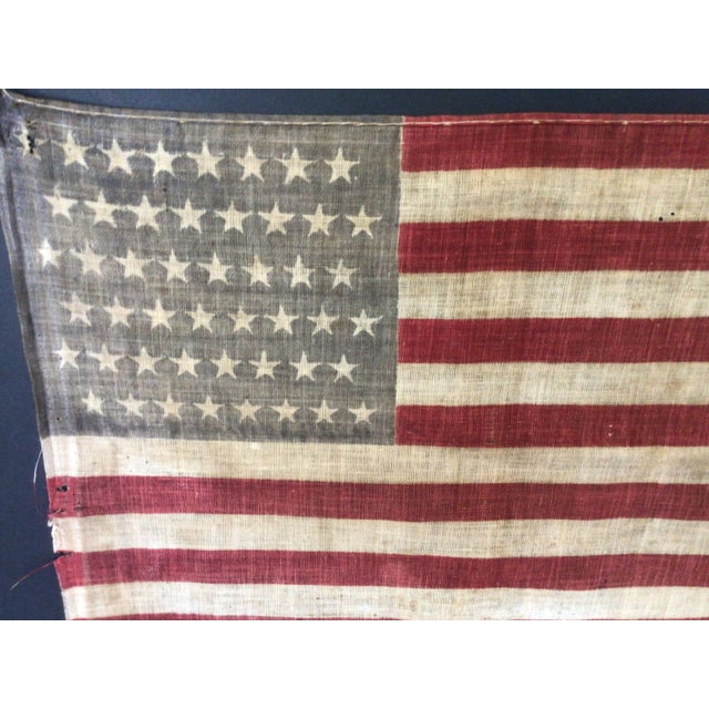 1910s Antique 48 Staggered Star American Flag 1912 For Sale - Image 5 of 5