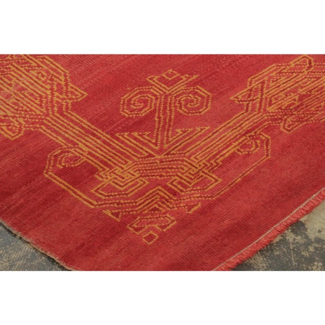 Antique Art Deco Oushak Wool Rug by Rug & Kilim, Open Field Design, 1920-1929 For Sale In New York - Image 6 of 9