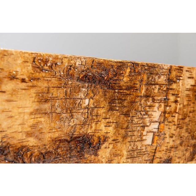 Sculptural Birchwood Sofa in Birch Bark and Leather from Werner Neumann, the Netherlands, 2010 For Sale - Image 16 of 18
