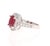 Contemporary Roshe Jewels 2.99 Carat Natural Ruby Diamond Ring in 14k White Gold, Size 7 For Sale - Image 3 of 8
