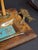 Rare Complete Vintage 1950s Israel Bagel & Lox Serving Wood Tray Judaica For Sale - Image 15 of 18