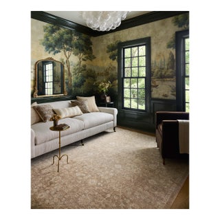 Chris Loves Julia x Loloi Palma Bark / Natural 5'-3" x 7'-6" Area Rug For Sale