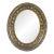 19th Century Italian Oval Mirror in Burnished Silver Leaf and Gold For Sale