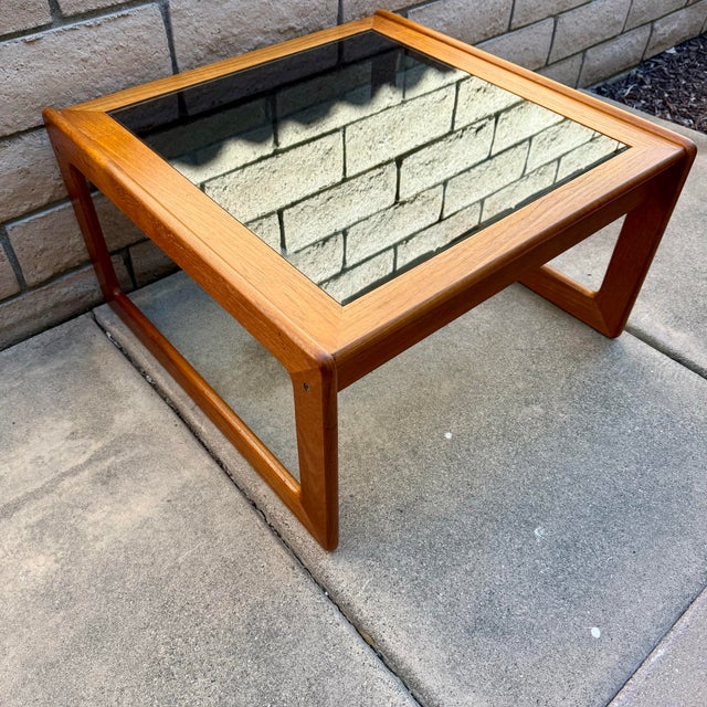 Mid Century Danish Modern Teak & Smoked Glass Coffee / Side Table By Komfort Mcm (unmarked) Komfort (Denmark) teak &...