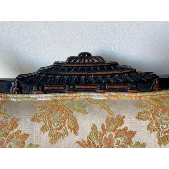 1960's Hollywood Regency Palm Beach - Style Chinoiserie Pagoda Wingback Chairs – A Pair For Sale In Miami - Image 6 of 12