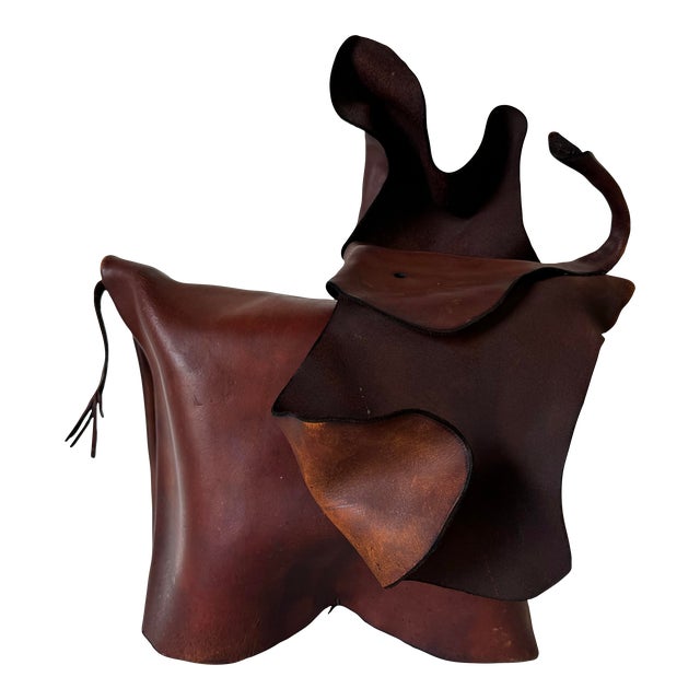 1960's Vintage German Leather Deru Elephant Sculpture For Sale