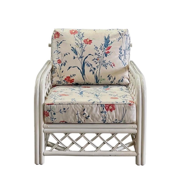 1960s 1960s Chinese Chippendale Rattan Lounge Chairs - a Pair For Sale - Image 5 of 10