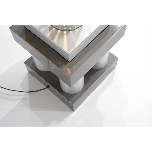 Silver Chicago Tribune Floor Lamp by Mattheo Thun for Bieffeplast, Italy, 1985 For Sale - Image 8 of 13