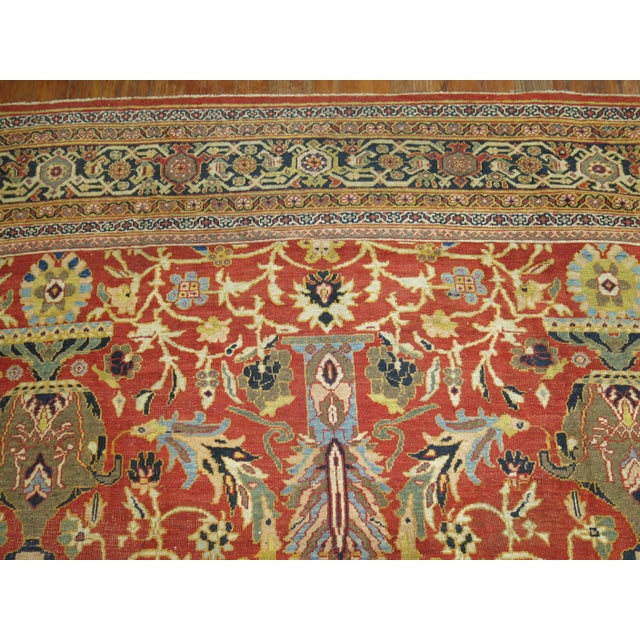 Red Zabihi Collection Rich Antique Ziegler Sultanabad Oversize Rug - 12'1" x 20'6" For Sale - Image 8 of 12