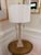 French Country Late 20th Century Barley Twist Bleached Wood Table Lamp With Linen Drum Shade For Sale - Image 3 of 6