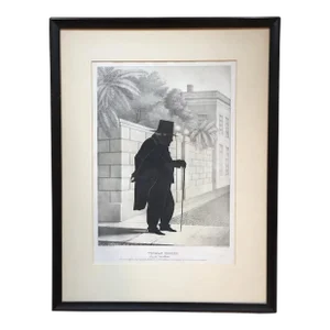 William Brown Kellogg Framed Silhouette Print of Thomas Cooper