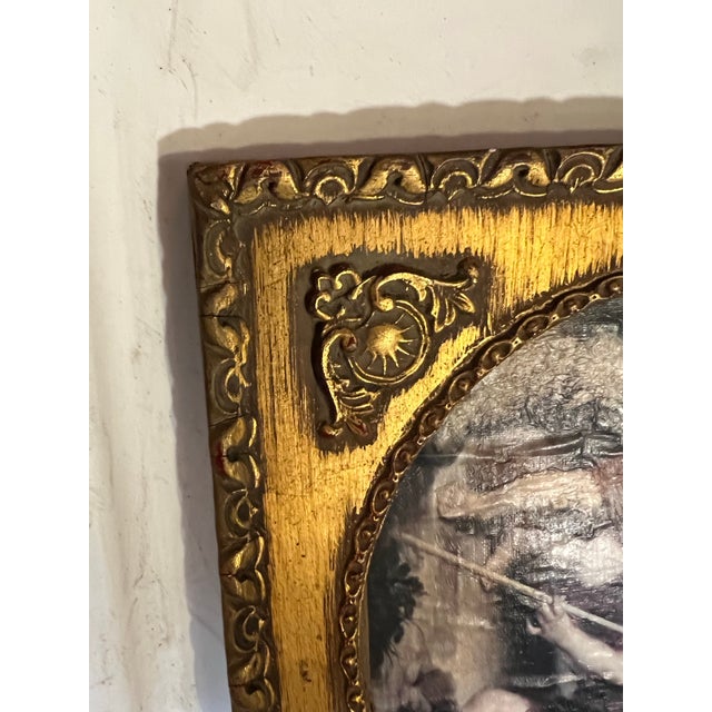 Art Nouveau Vintage Print After Bartolomé Esteban Murillo in Gold Wood Frame For Sale - Image 3 of 5