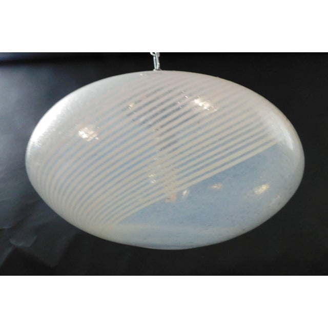 Italian 1960s Frosted Bollicine Murano Glass Pendant For Sale - Image 3 of 7