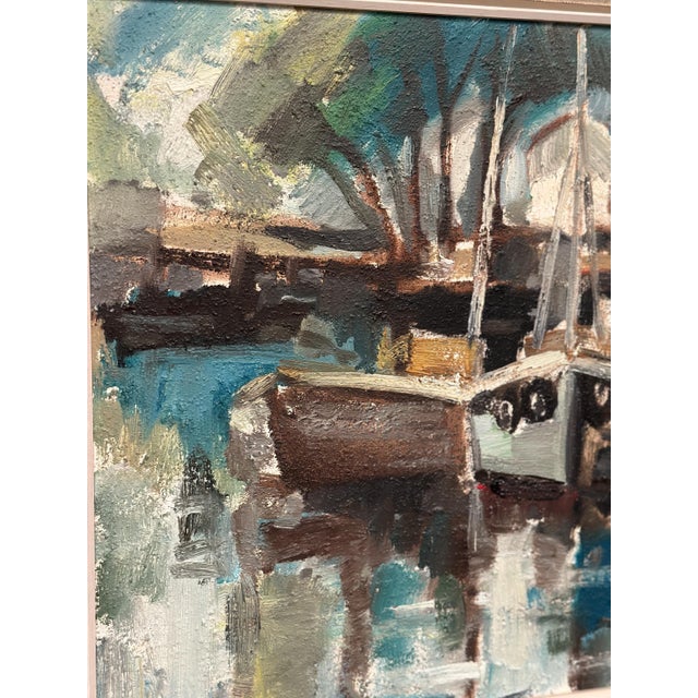 Dag Björn Hellsing, Harbour Motif, 1960s, Oil on Panel, Framed For Sale - Image 10 of 18
