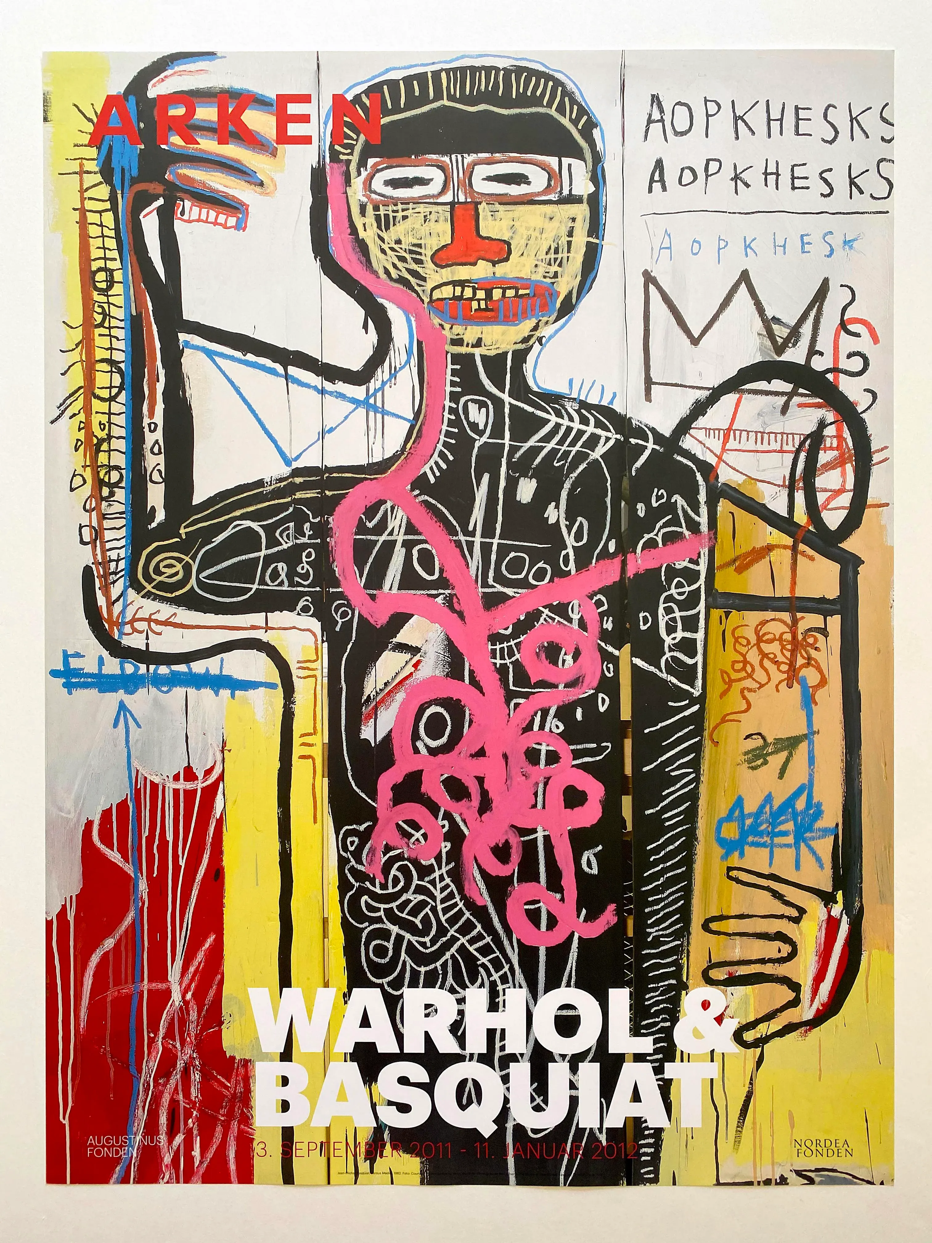 Andy Warhol & Jean Michel Basquiat Lithograph Print Limited Edtion