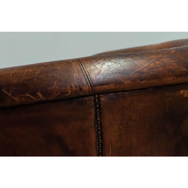 Swedish Sheepskin Leather Armchair, 1960s For Sale - Image 4 of 15