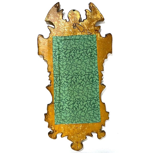 Gold Antique Italian Baroque Florentine Gilt-Wood Mirror For Sale - Image 8 of 8